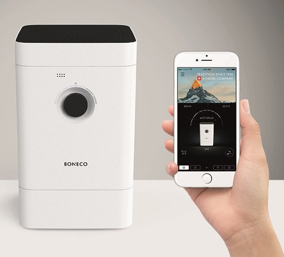 Boneco HYBRID Luftreiniger und Luftbefeuchter mit App-Steuerung über Smartphone