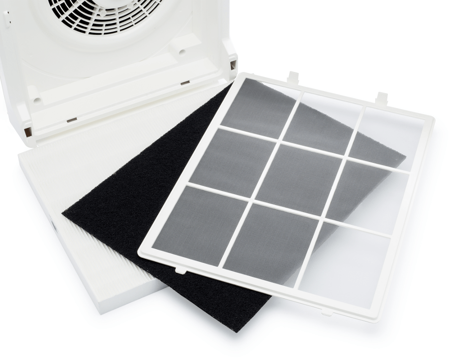 Mehrstufiges Filtersystem für Luftreiniger mit Vorfilter, Aktivkohlefilter und HEPA-Filter