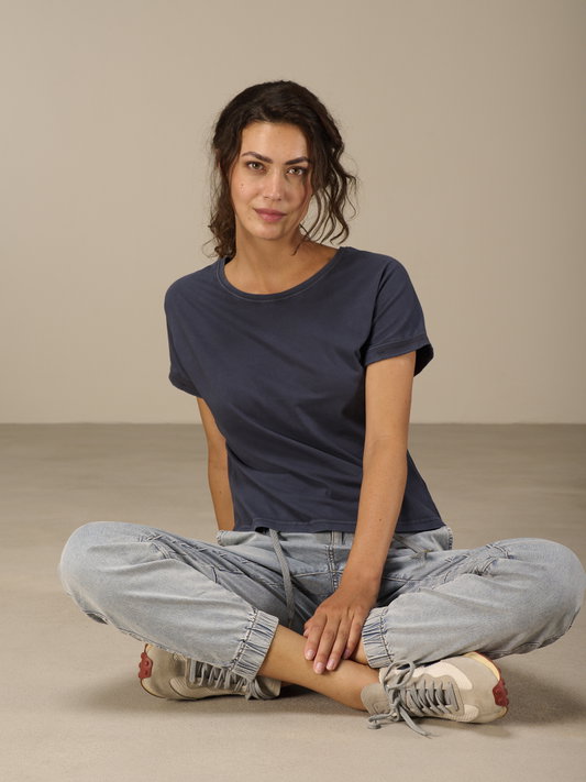 Shirt mit angeschnittenen &Auml;rmeln