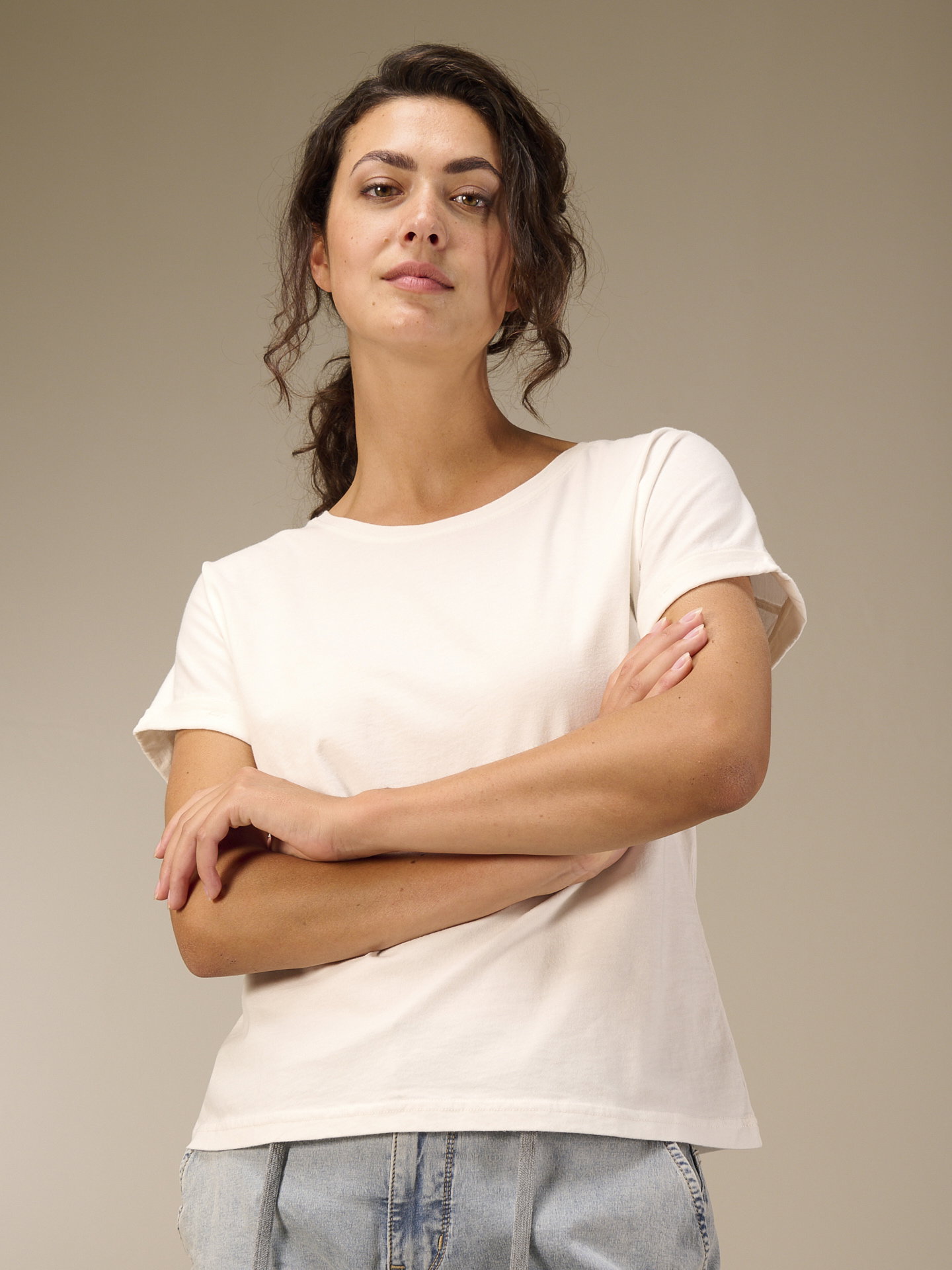 Shirt mit angeschnittenen &Auml;rmeln