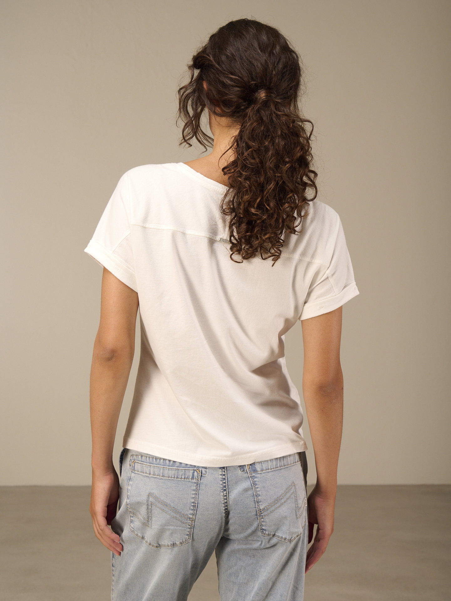 Shirt mit angeschnittenen &Auml;rmeln