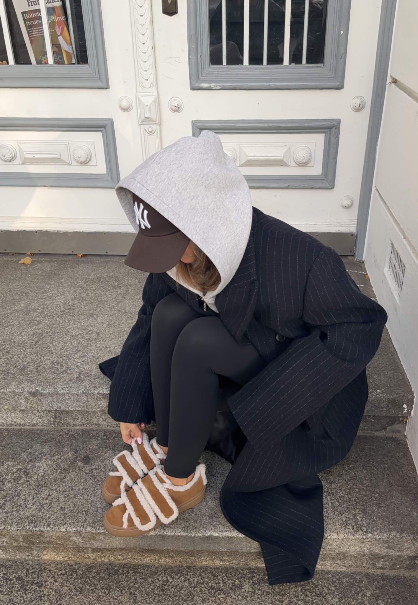 Shearling Low Velcro — Brown